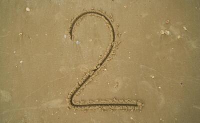 Number written in the sand