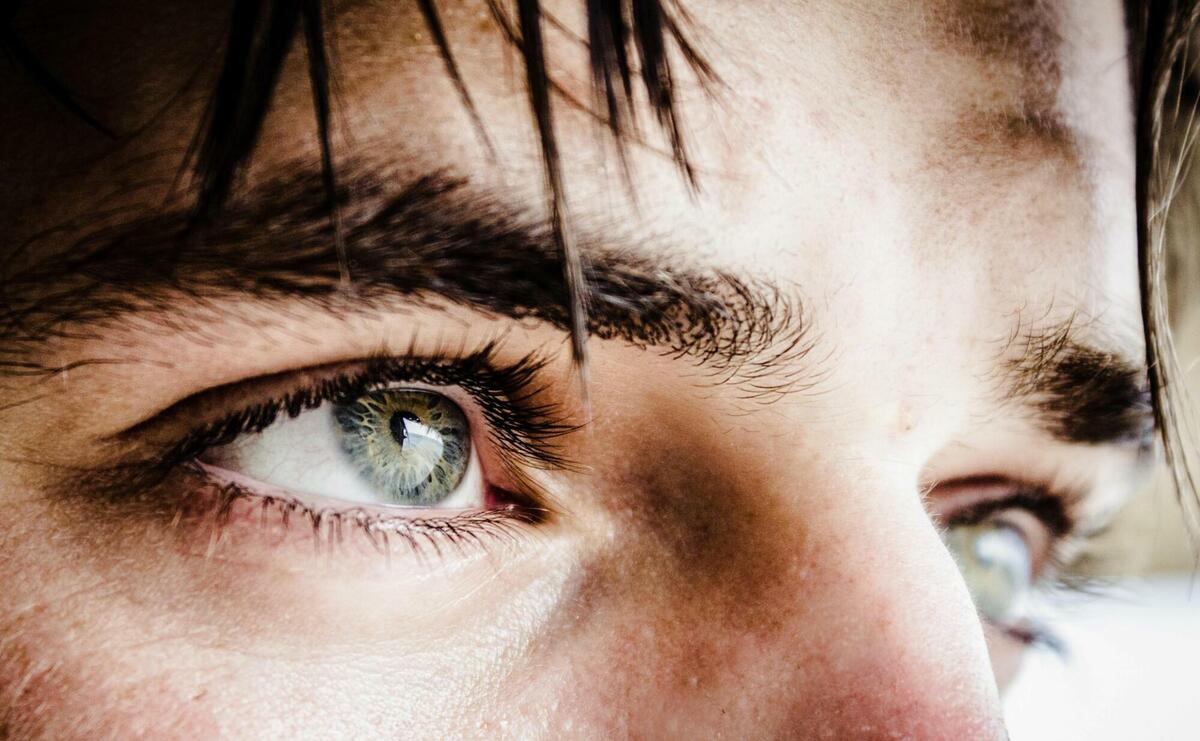 A man's eyes from close.