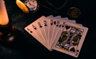 Close-up photo of playing cards