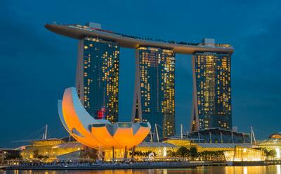 Marina Bay buildings in Singapore