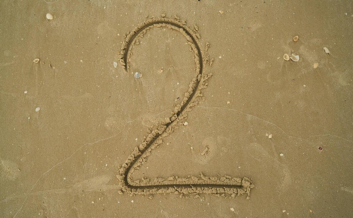 Number written in the sand