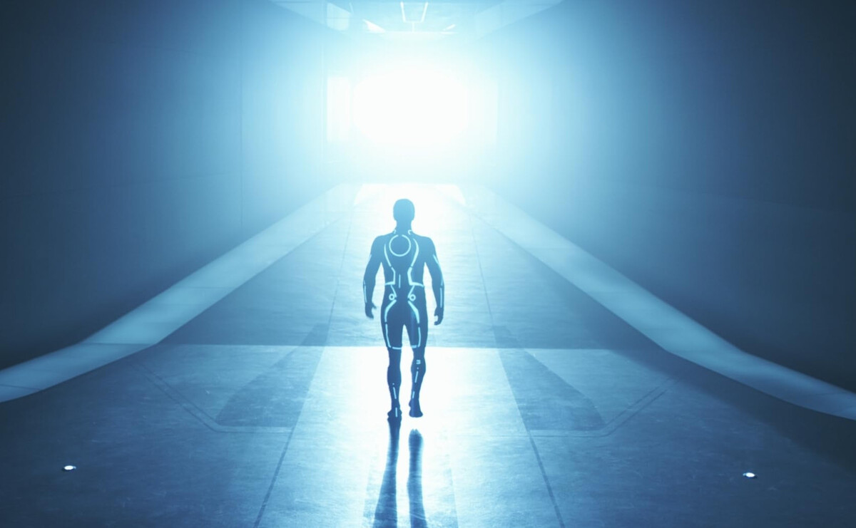 A picture from the movie Tron: Legacy.