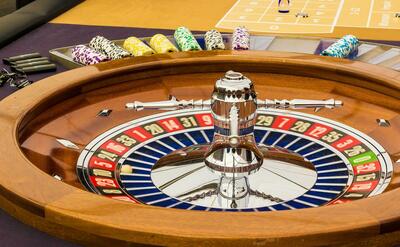 An elegant roulette wheel.