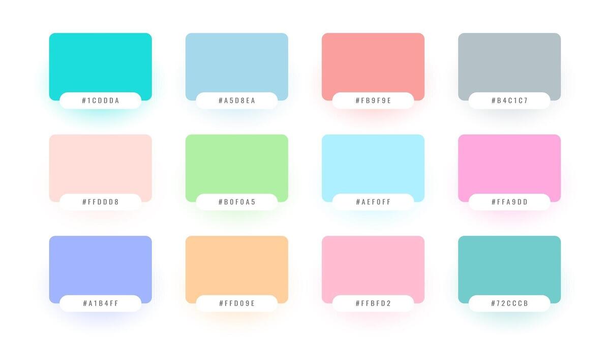 Abstract color palette banner versatile collection of shade and swatch
