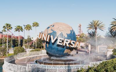 Universal studios globe fountain.